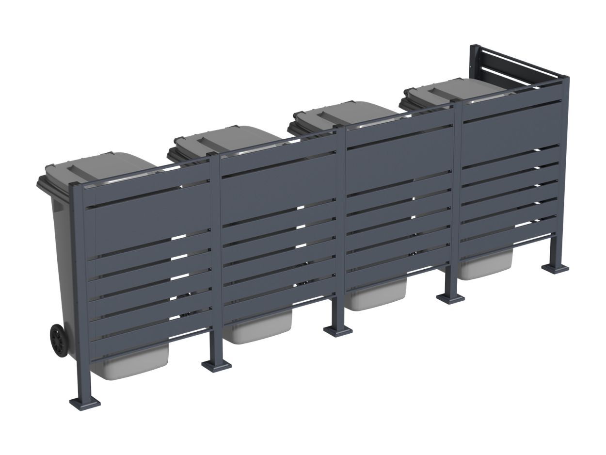 Galvanized Steel Wheelie Bin Screen | Quad-Garden Furniture Centre-Accessories,Wheelie Bin Covers,Wheelie Bin Screens-{collection_title}