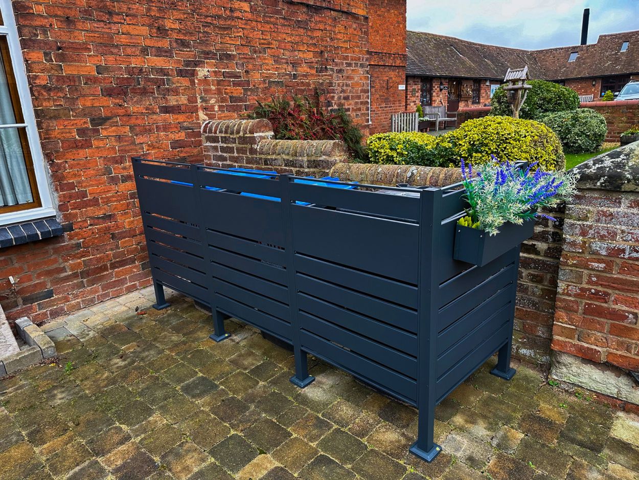 Galvanized Steel Wheelie Bin Screen | Triple | Pre-Order
