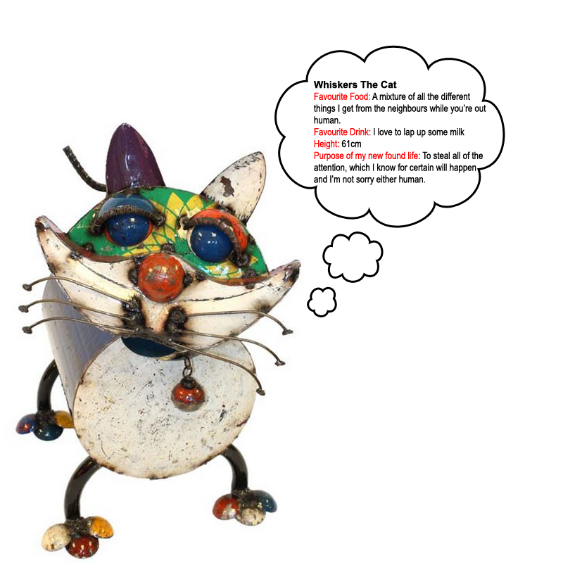 Whiskers the cat- The Garden furniture centre