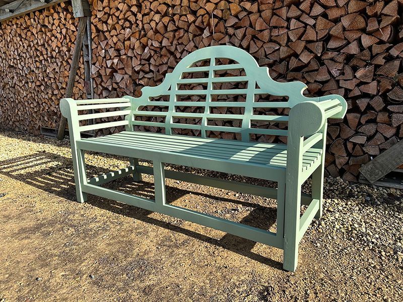 Lutyens Teak Bench 165cm | Painted-Garden Furniture Centre-MidInstock,instock,MidRange,park benches,Benches,Lutyens Bench Range,Teak Benches Benches,Lutyens Benches-{collection_title}