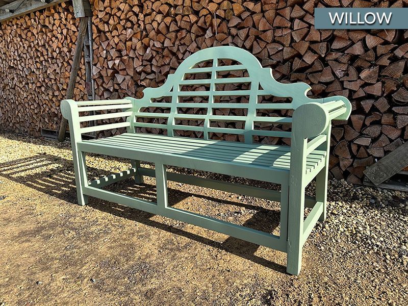 Lutyens Teak Bench 165cm | Painted-Garden Furniture Centre-MidInstock,instock,MidRange,park benches,Benches,Lutyens Bench Range,Teak Benches Benches,Lutyens Benches-{collection_title}