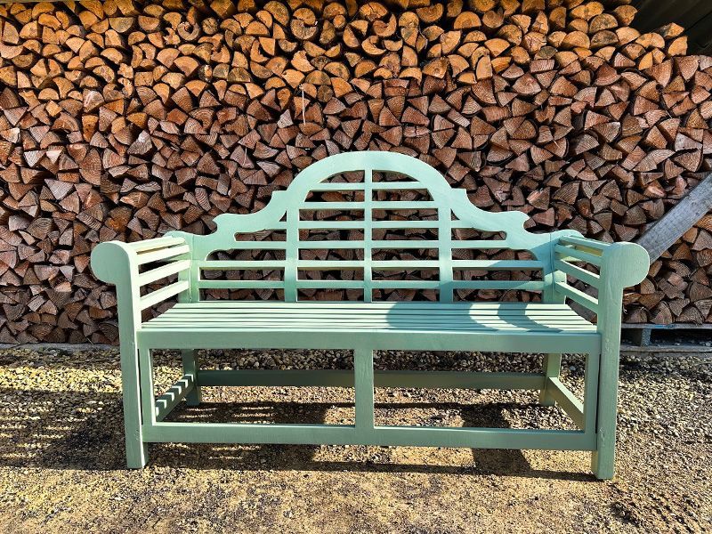 Lutyens Teak Bench 165cm | Painted-Garden Furniture Centre-MidInstock,instock,MidRange,park benches,Benches,Lutyens Bench Range,Teak Benches Benches,Lutyens Benches-{collection_title}
