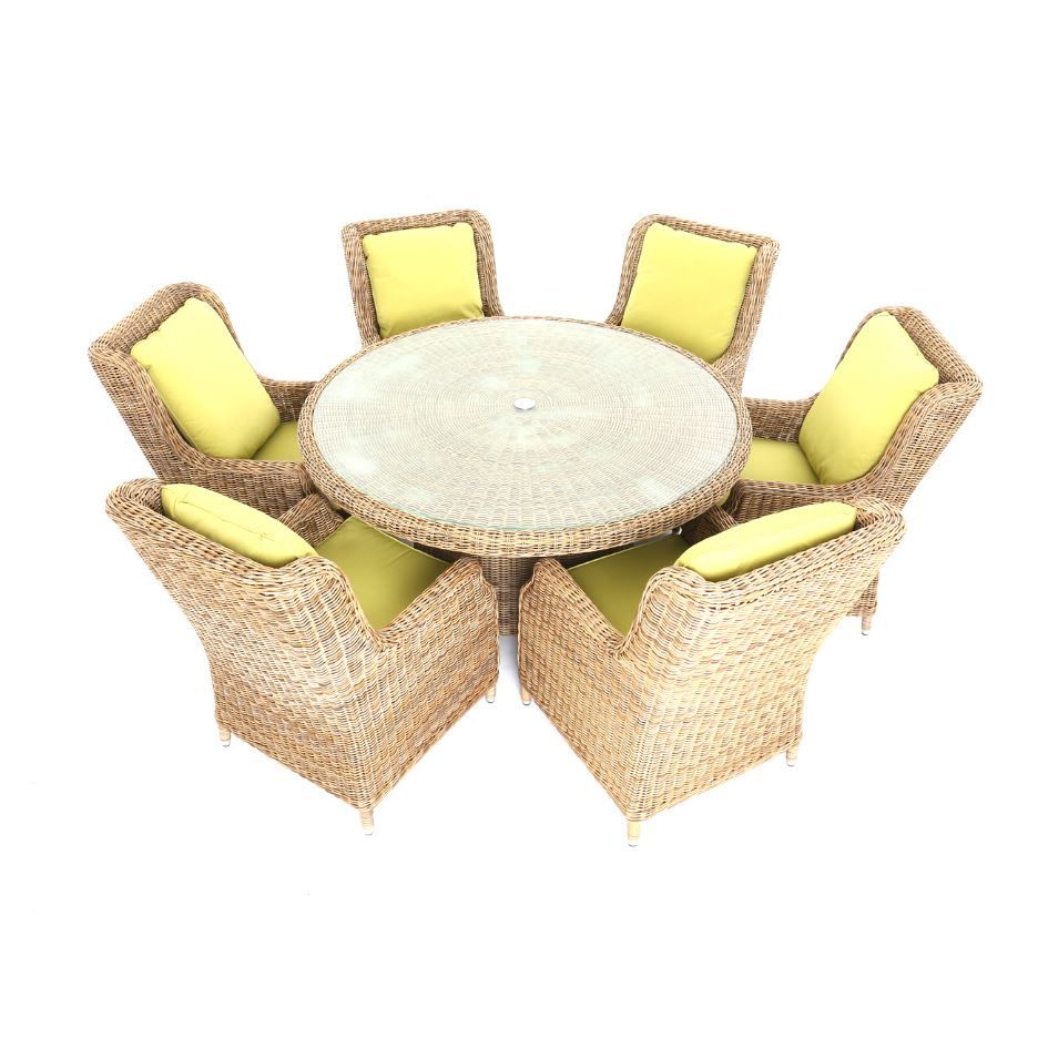 High Back 6 Chair Dining Set-Garden Furniture Centre-HighRange,Rattan,Tables,Dining Set,Rattan Furniture,Outdoor Dining-{collection_title}