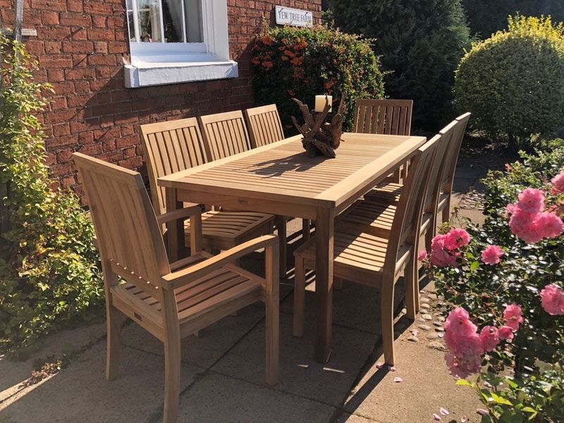 Winchester 8 Chair Dining Set | FSC® Certified-Garden Furniture Centre-HighRange,Teak,Tables,Dining Set,Outdoor Furniture,Teak Garden Furniture,Outdoor Dining,Spring & Summer Sale,Autumn & Winter Sale-{collection_title}