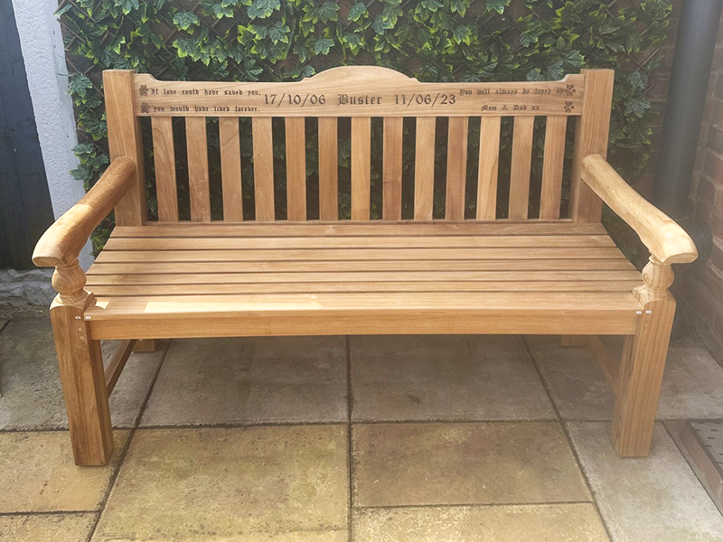 Teak Windsor Bench 1.5m-Garden Furniture Centre-MidInstock,instock,MidRange,Active,park benches,Teak,Benches,Outdoor Furniture,Teak Benches Benches,Memorial Benches,Teak Benches-{collection_title}