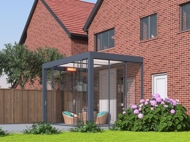 Bioclimatic Pergola 4 x 3m Wall Mounted | T7-Garden Furniture Centre-HighRange,Showroom exdis,Gazebos,Metal Gazebos,Wall Mounted Gazebos,Garden Rooms Gazebos,Bioclimatic Pergolas Gazebos-{collection_title}