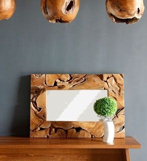 Xilon Mirror Frame-Garden Furniture Centre-Ornaments,Root,LowRange,Conservatory,Reclaimed Furniture,Indoor Accessories,Teak,Ornaments Accessories,Accessories,Teak Accessories,Mirrors-{collection_title}