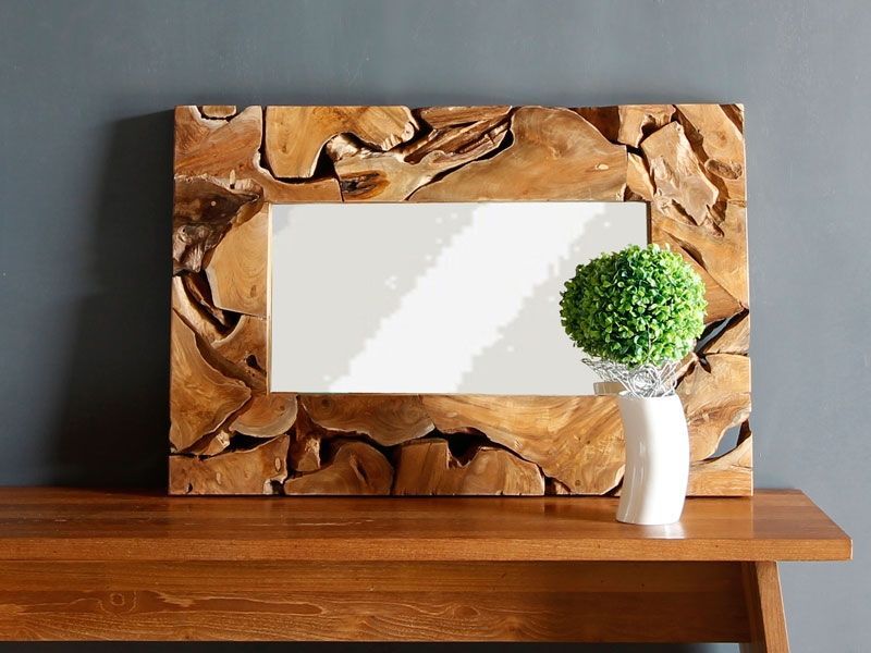 Xilon Mirror Frame-Garden Furniture Centre-Ornaments,Root,LowRange,Conservatory,Reclaimed Furniture,Indoor Accessories,Teak,Ornaments Accessories,Accessories,Teak Accessories,Mirrors-{collection_title}