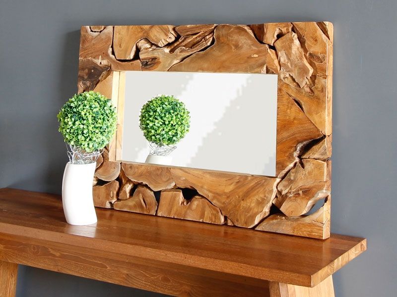 Xilon Mirror Frame-Garden Furniture Centre-Ornaments,Root,LowRange,Conservatory,Reclaimed Furniture,Indoor Accessories,Teak,Ornaments Accessories,Accessories,Teak Accessories,Mirrors-{collection_title}