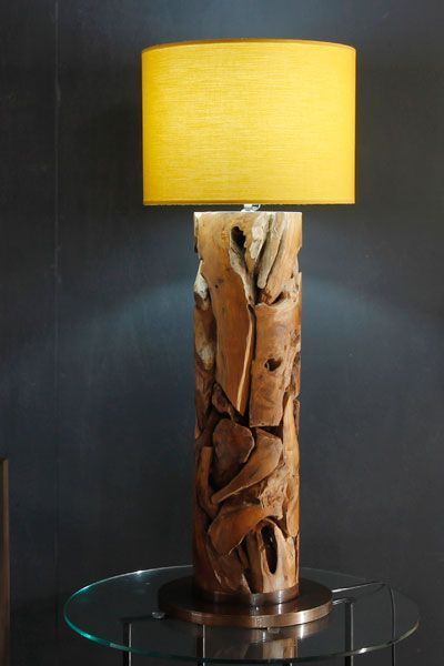 Xilon Pipe Table Lamp-Garden Furniture Centre-Root,LowRange,Ornaments,Accessories,Conservatory,Reclaimed Furniture,Indoor Accessories,Indoor Lighting,Lights,Teak Accessories,Teak-{collection_title}
