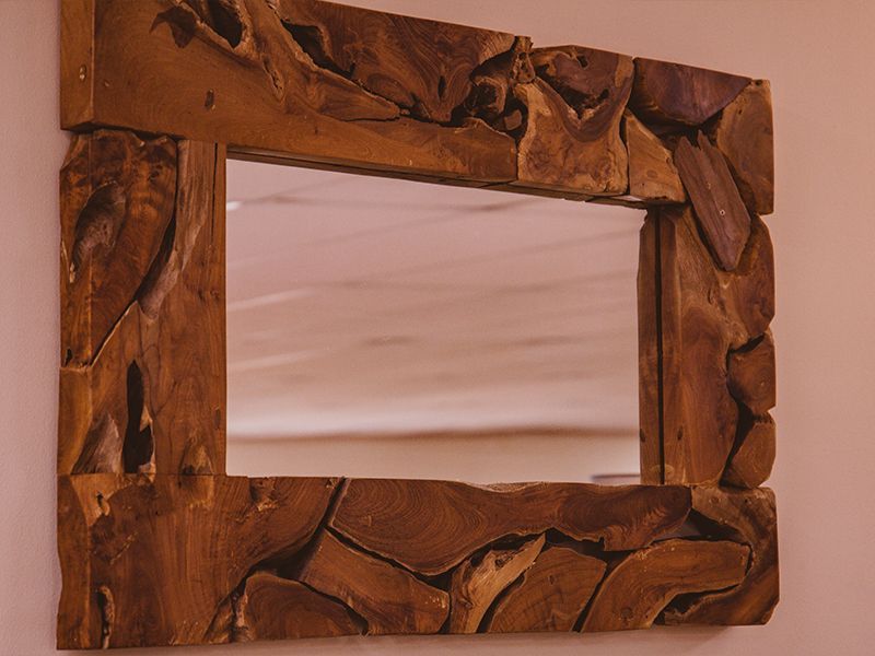 Xilon Mirror Frame-Garden Furniture Centre-Ornaments,Root,LowRange,Conservatory,Reclaimed Furniture,Indoor Accessories,Teak,Ornaments Accessories,Accessories,Teak Accessories,Mirrors-{collection_title}