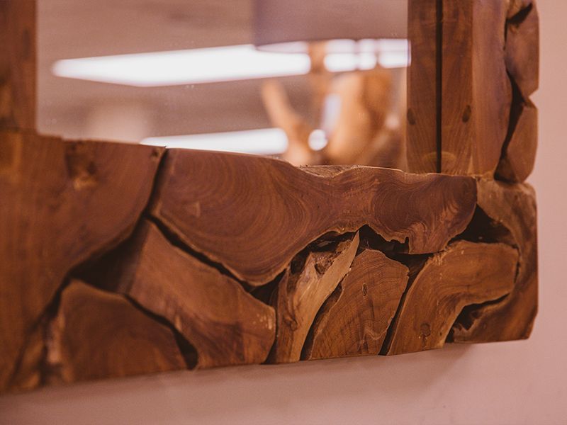 Xilon Mirror Frame-Garden Furniture Centre-Ornaments,Root,LowRange,Conservatory,Reclaimed Furniture,Indoor Accessories,Teak,Ornaments Accessories,Accessories,Teak Accessories,Mirrors-{collection_title}