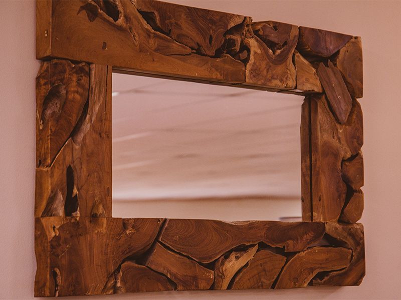 Xilon Mirror Frame-Garden Furniture Centre-Ornaments,Root,LowRange,Conservatory,Reclaimed Furniture,Indoor Accessories,Teak,Ornaments Accessories,Accessories,Teak Accessories,Mirrors-{collection_title}