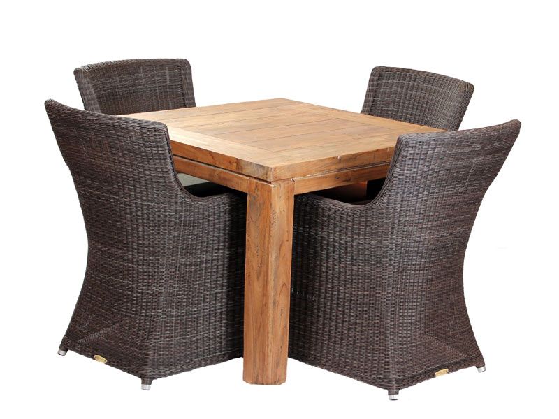 York 4 Chair Square Dining Set-Garden Furniture Centre-HighRange,Reclaimed Furniture,ere,Rattan,Tables,Dining Set,Information,Home Page Teak Furniture,Teak,Outdoor Furniture,Rattan Furniture,Teak Garden Furniture,Outdoor Dining-{collection_title}