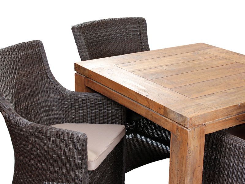 York 4 Chair Square Dining Set-Garden Furniture Centre-HighRange,Reclaimed Furniture,ere,Rattan,Tables,Dining Set,Information,Home Page Teak Furniture,Teak,Outdoor Furniture,Rattan Furniture,Teak Garden Furniture,Outdoor Dining-{collection_title}