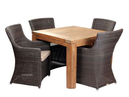 York 4 Chair Square Dining Set