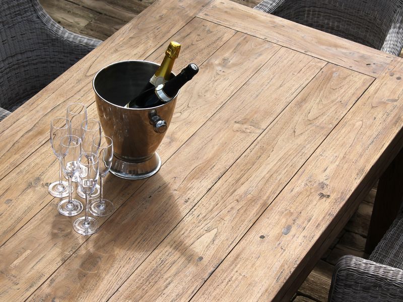 York 6 Chair Rectangular Dining Set -Garden Furniture Centre-HighRange,Reclaimed Furniture,ere,Rattan,Tables,Dining Set,Teak,Outdoor Furniture,Rattan Furniture,Teak Garden Furniture,Outdoor Dining-{collection_title}