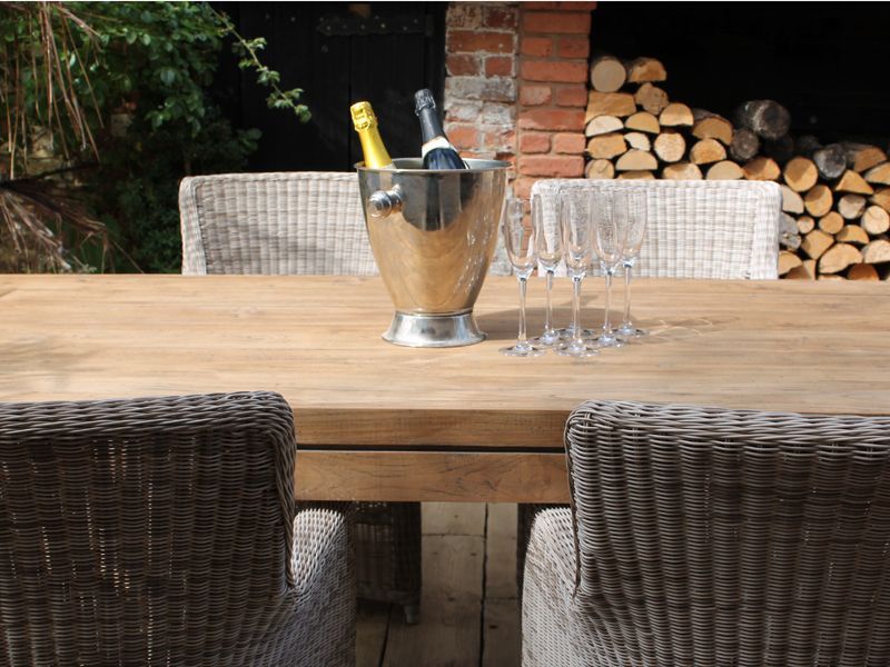 York 6 Chair Rectangular Dining Set -Garden Furniture Centre-HighRange,Reclaimed Furniture,ere,Rattan,Tables,Dining Set,Teak,Outdoor Furniture,Rattan Furniture,Teak Garden Furniture,Outdoor Dining-{collection_title}