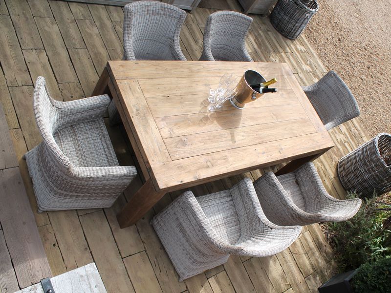York 6 Chair Rectangular Dining Set -Garden Furniture Centre-HighRange,Reclaimed Furniture,ere,Rattan,Tables,Dining Set,Teak,Outdoor Furniture,Rattan Furniture,Teak Garden Furniture,Outdoor Dining-{collection_title}
