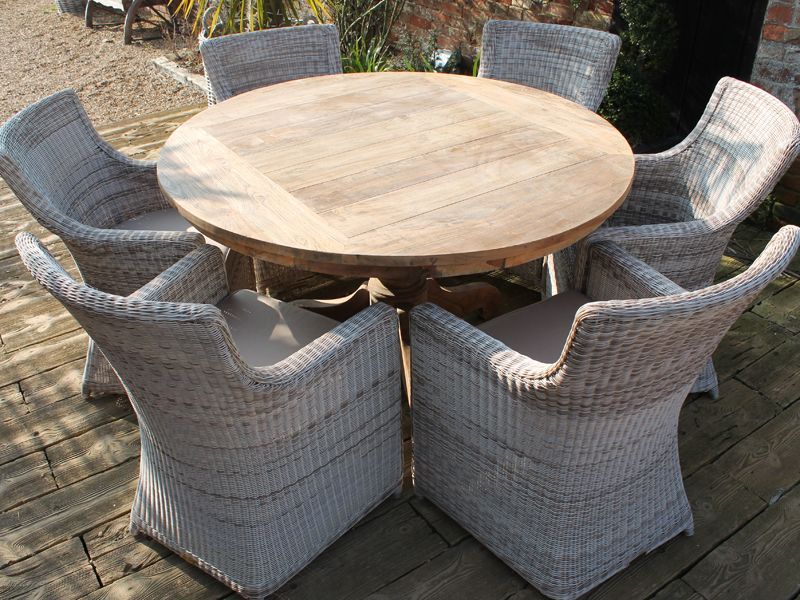 York 6 Chair Round Dining Set