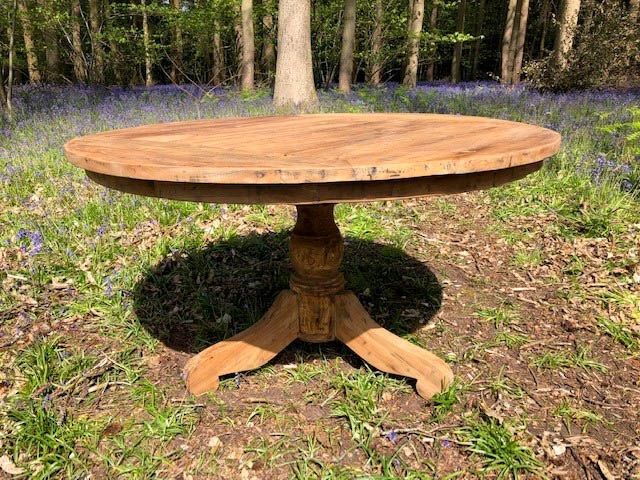 York Round Table -Garden Furniture Centre-Indoor Dining,MidInstock,instock,HighRange,MidRange,ere,Dining Table,Outdoor Furniture,Teak Garden Furniture,Reclaimed Furniture,Outdoor Dining,Teak,Tables,Teak Tables-{collection_title}