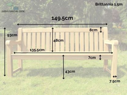 Wholesale Britannia Teak Bench FSC - 150cm