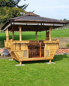 Wholesale Bamboo Gazebo Square 10ft X 11.6ft