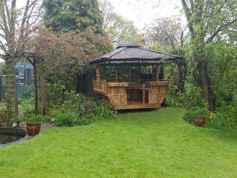 Wholesale Bamboo Gazebo Square 10ft X 11.6ft