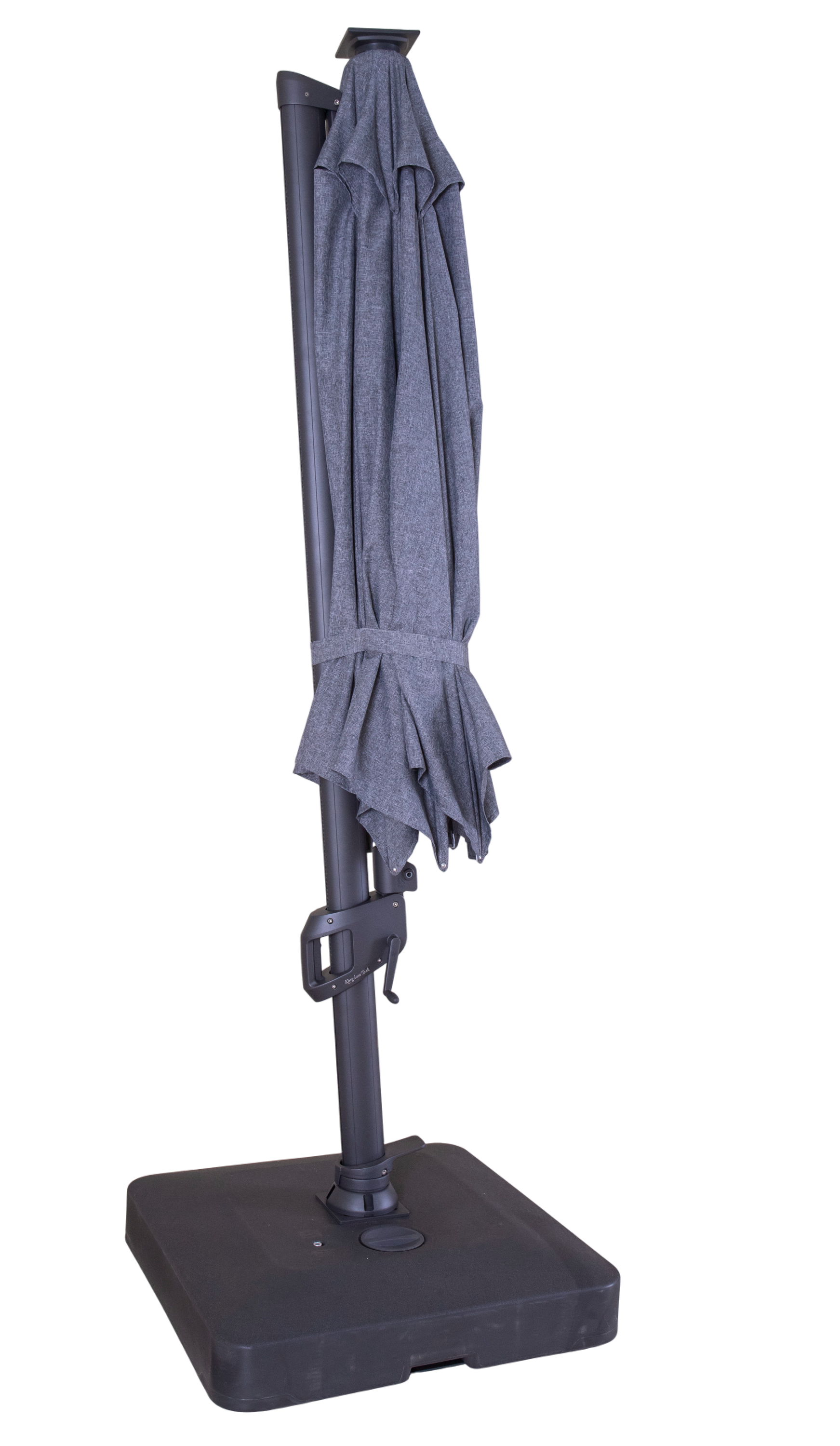 Sicily 3.5M Dia Square Cantilever Parasol With LED Lights | Grey