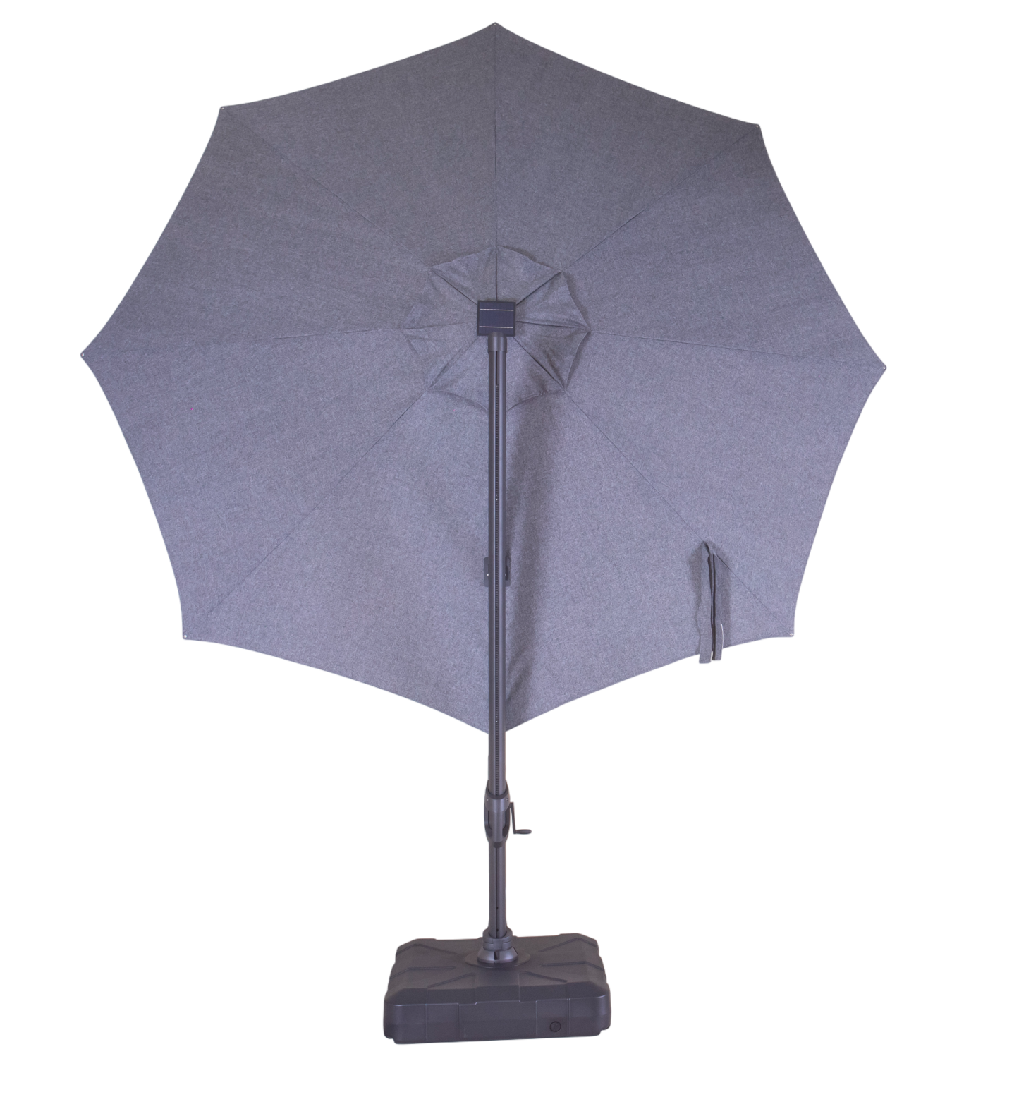 Sicily 3.5M Dia Square Cantilever Parasol With LED Lights | Grey