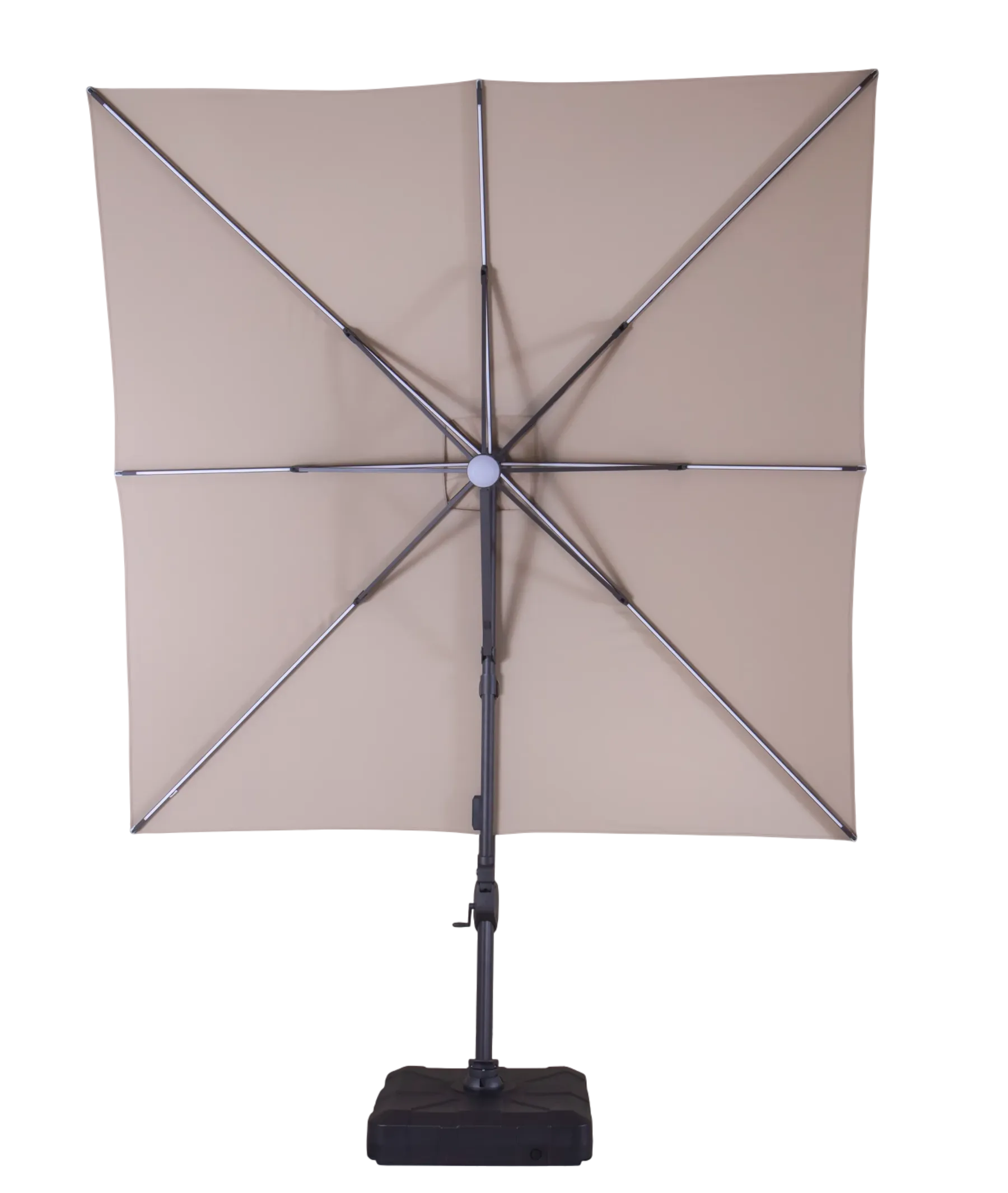 Wholesale Sicily 3M Square Cantilever Parasol With LED Lights