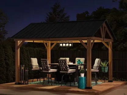 Wholesale Cedar Hard Top Gazebo 3.35X3.99M