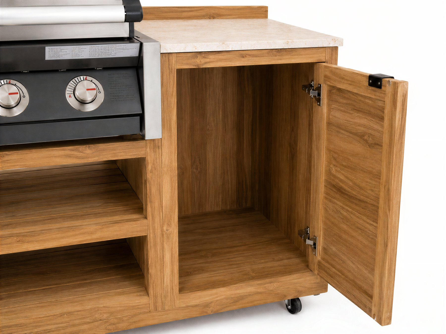 Bella BBQ Cabinet Unit Trolley On Wheels | Bari
