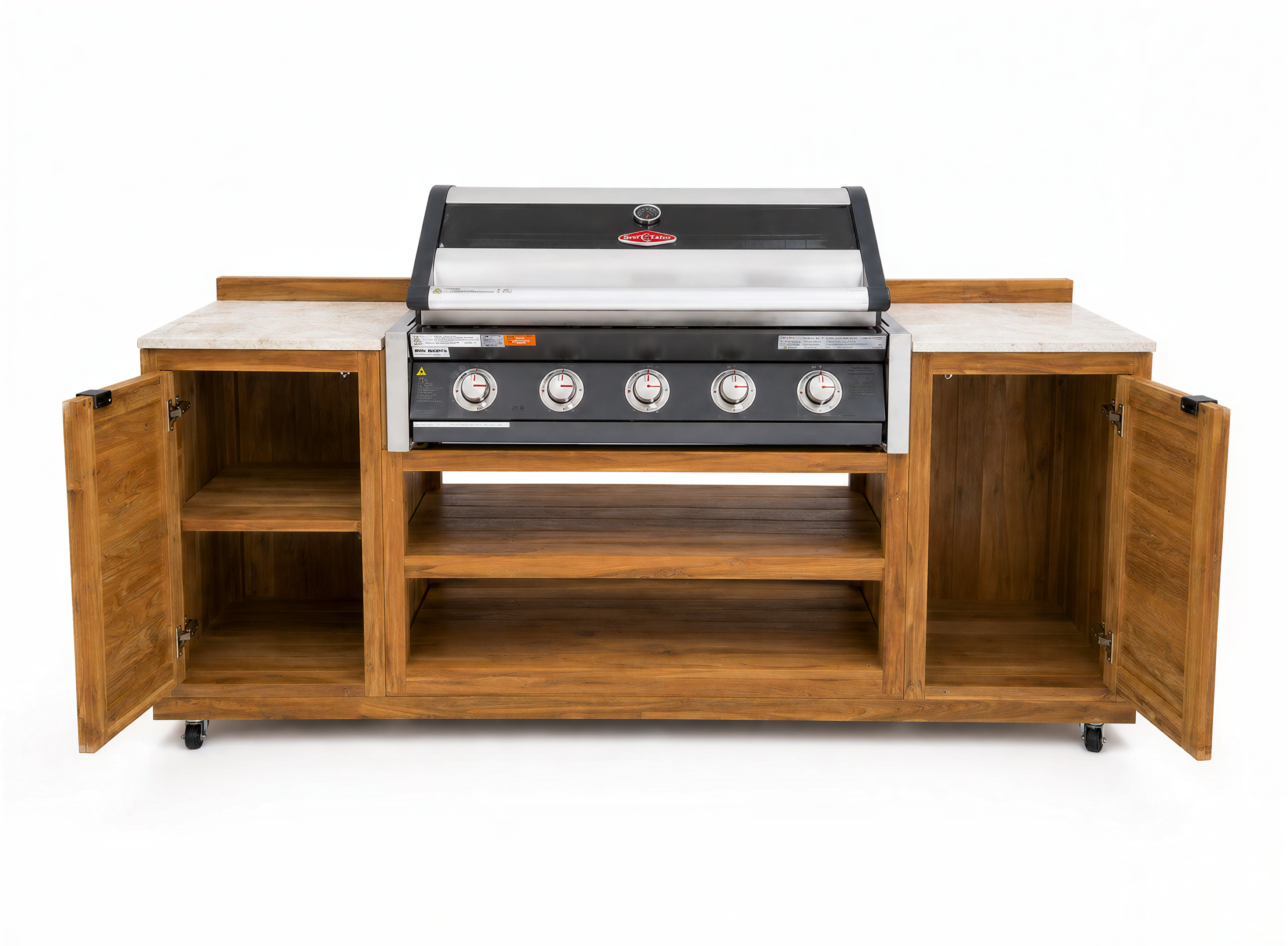 Bella BBQ Cabinet Unit Trolley On Wheels | Bari