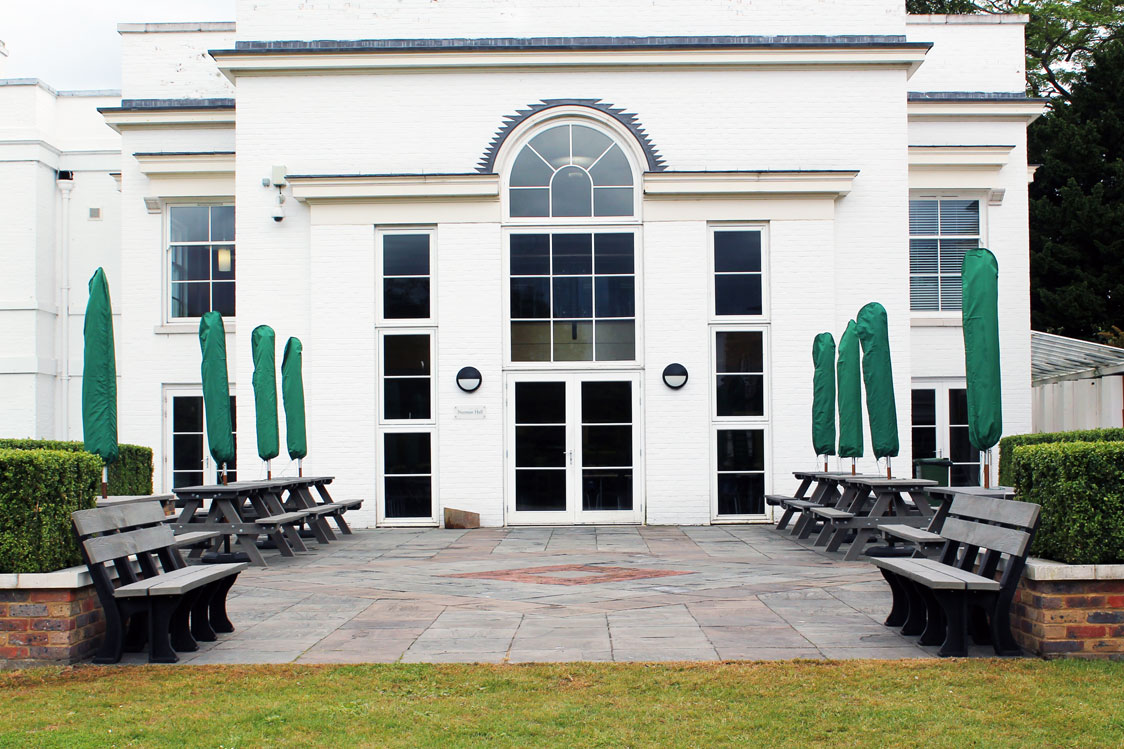 Recycled Plastic benches on site for Royal Ballet School 