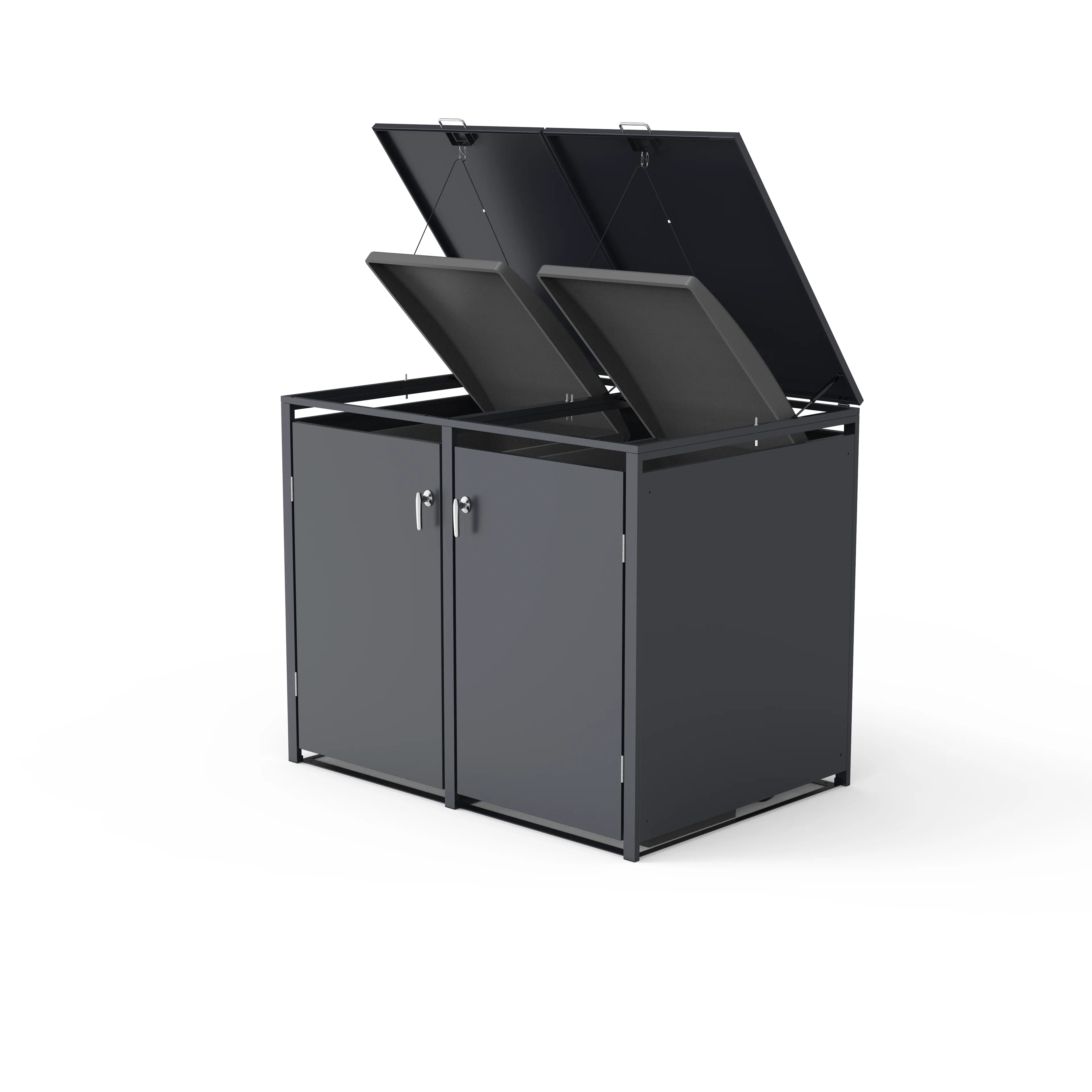 Anthracite 360L Double Panel Wheelie Bin Storage | Pre-Order for Mid-May