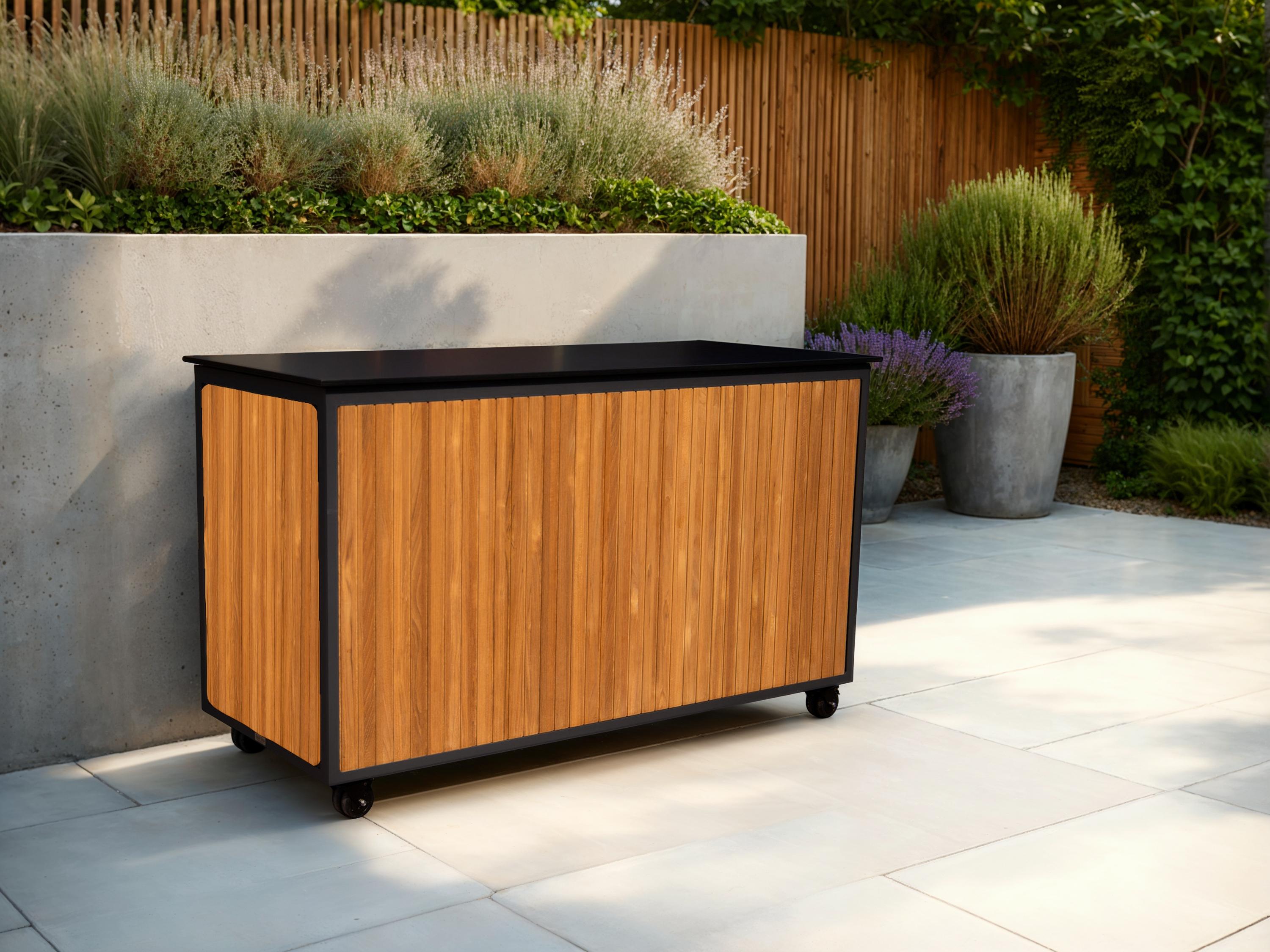 Mandalay Teak Cushion Box | FSC® -Garden Furniture Centre-HighRange,Outdoor Storage,Outdoor Cushions,Cushions,Scatter Cushion,Accessories-{collection_title}