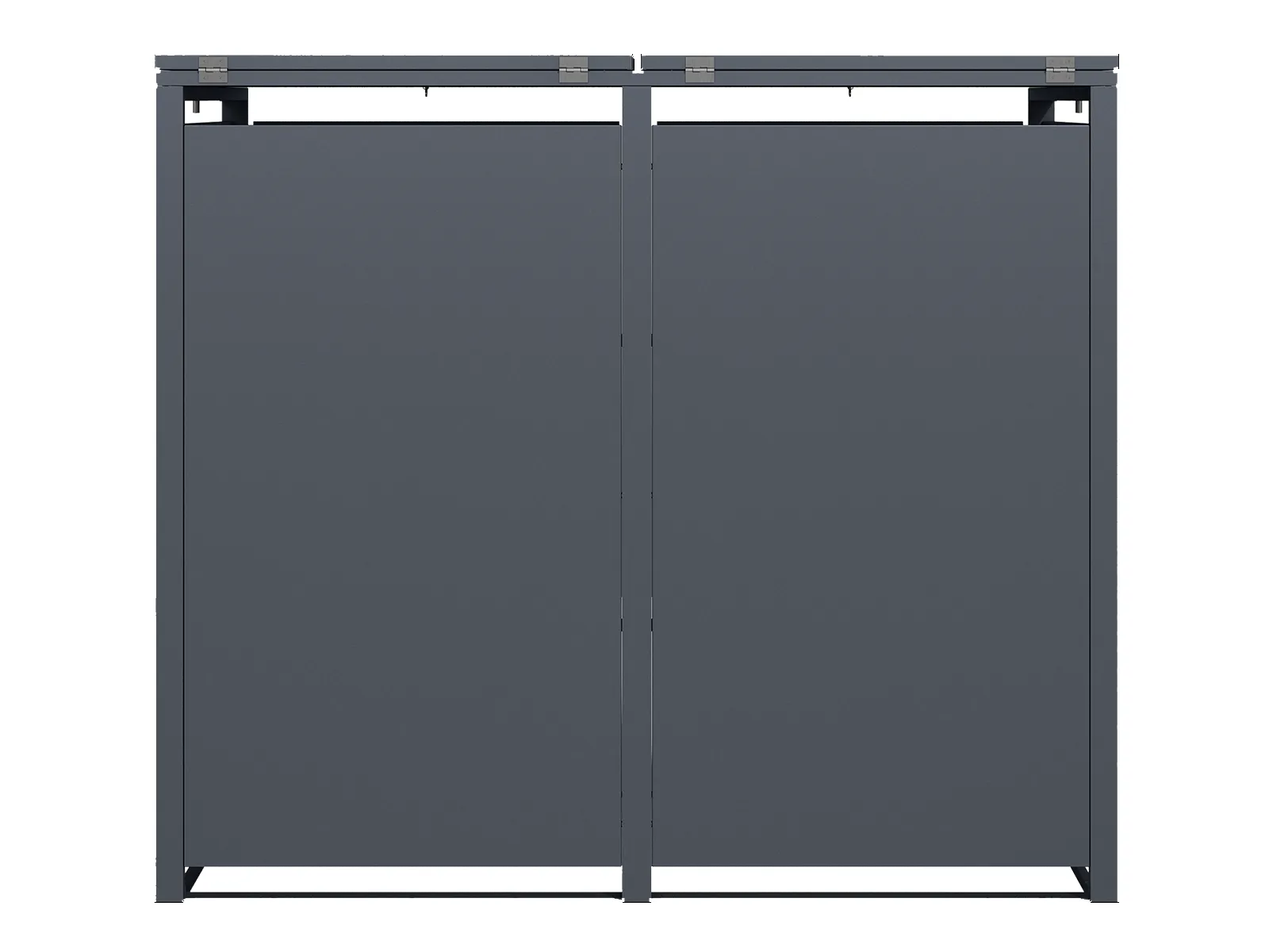 Anthracite Solid Panel Double Wheelie Bin Storage | Pre-Order for Mid-May