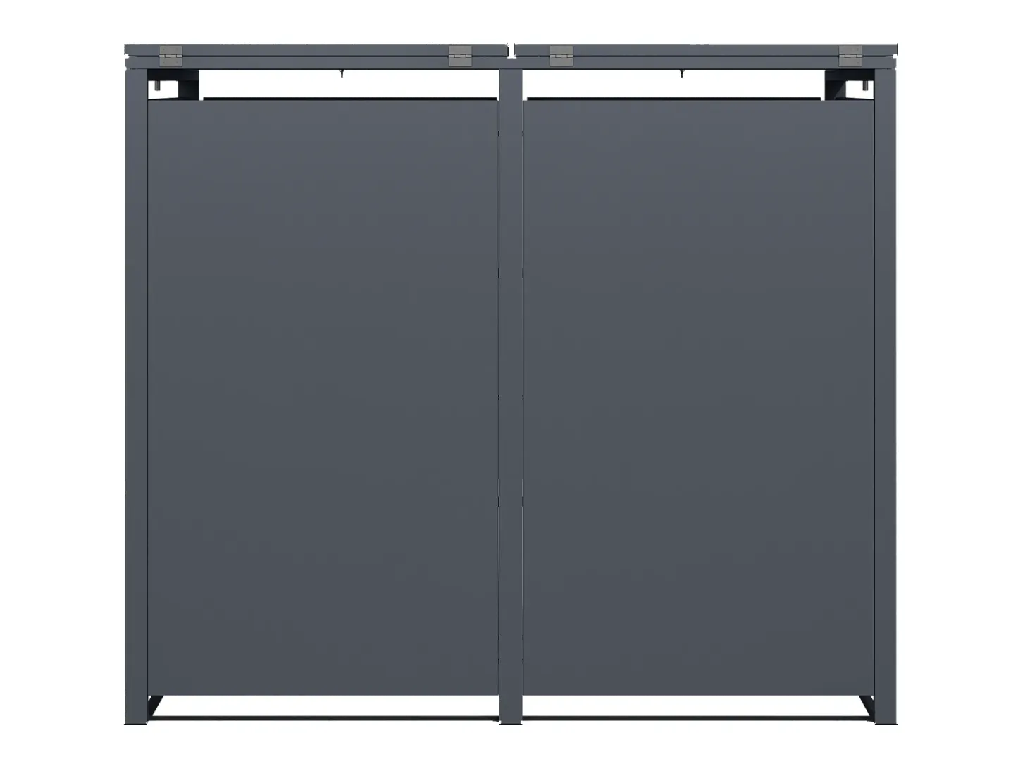 Anthracite Solid Panel Double Wheelie Bin Storage | Pre-Order for Mid-May
