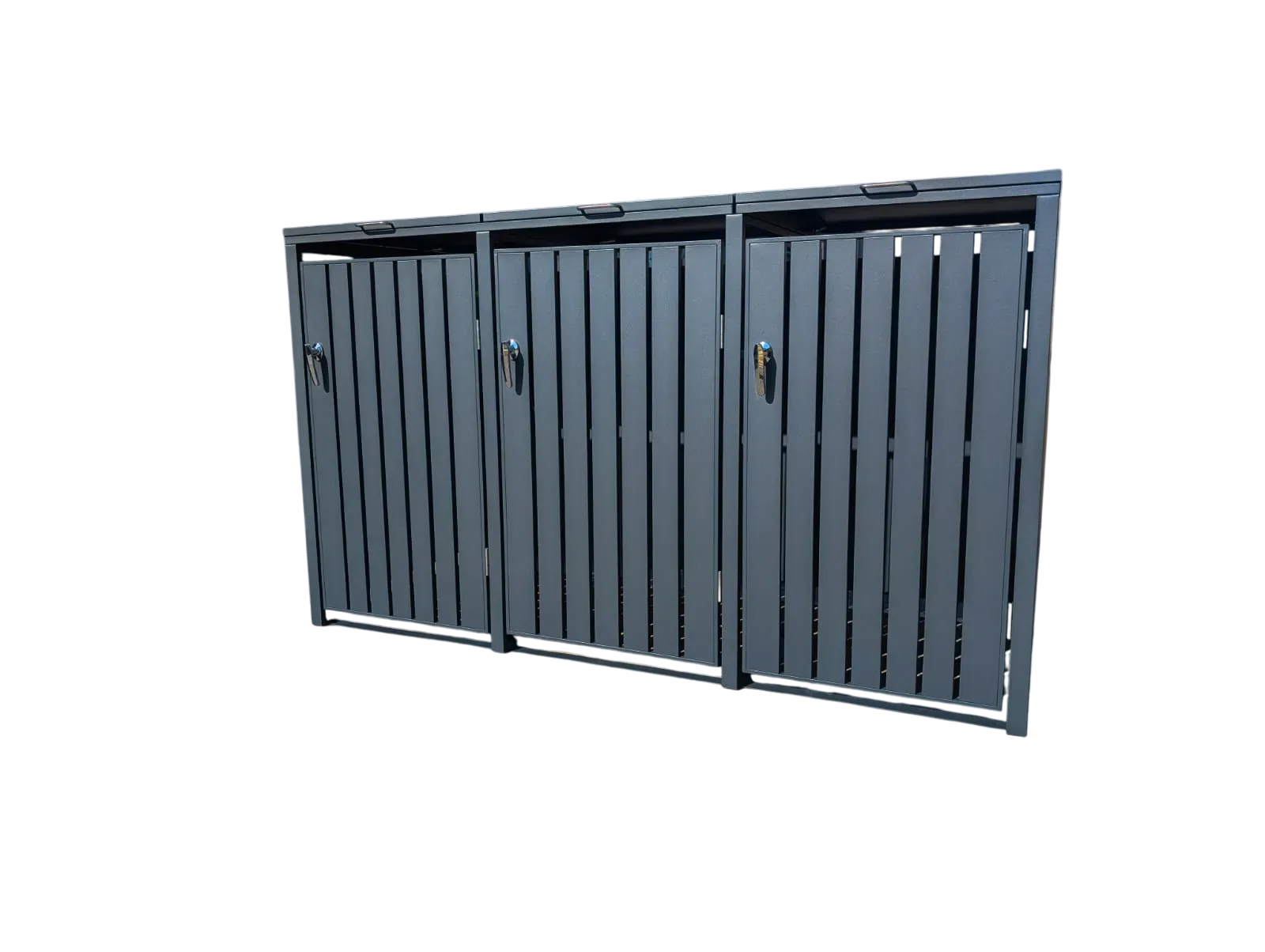Wholesale Anthracite Galvanised Steel Wheelie Bin Cover | Triple