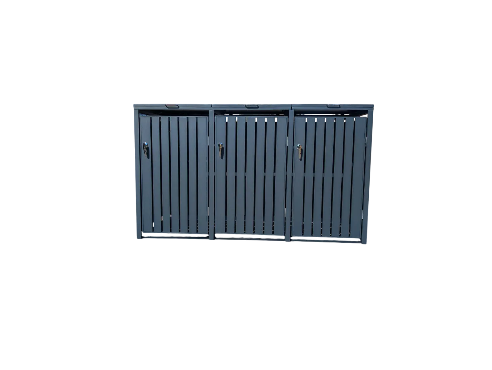 Wholesale Anthracite Galvanised Steel Wheelie Bin Cover | Triple
