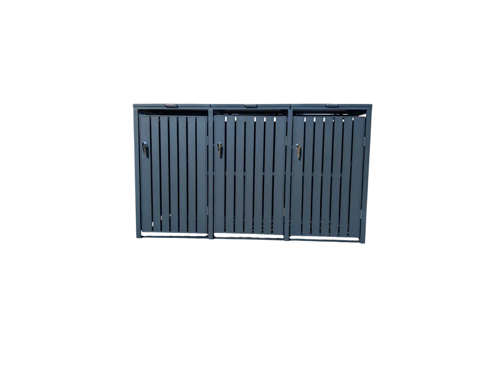 Wholesale Anthracite Galvanised Steel Wheelie Bin Cover | Triple