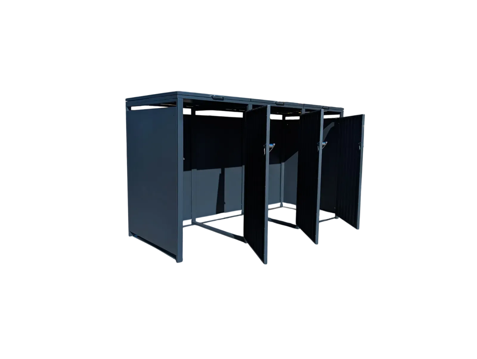 Wholesale Anthracite Galvanised Steel Wheelie Bin Cover | Triple