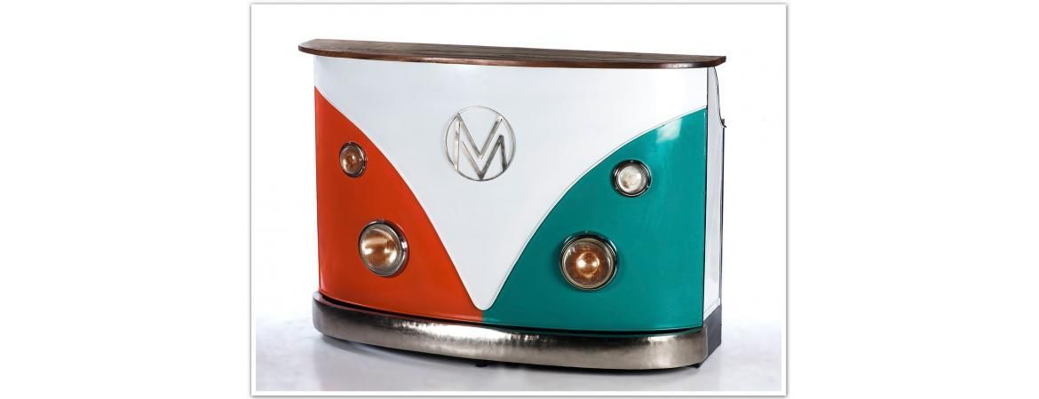 Wholesale Retro VW Bus Bar | Blue and Red 