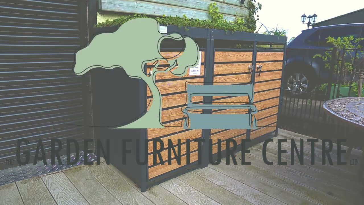 Wholesale Anthracite Galvanized Steel Wheelie Bin Cover with Planter | Single