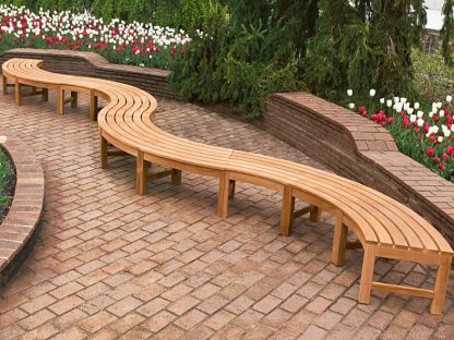 Wholesale Curved Backless Bench 