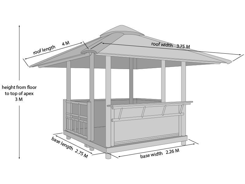 Wholesale Bamboo Gazebo Bar