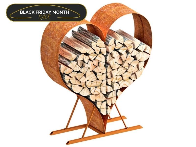 Wholesale Rustic Love Heart Wood Rack 