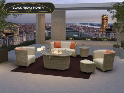 St. Tropez 6 Piece Suite With Firepit 