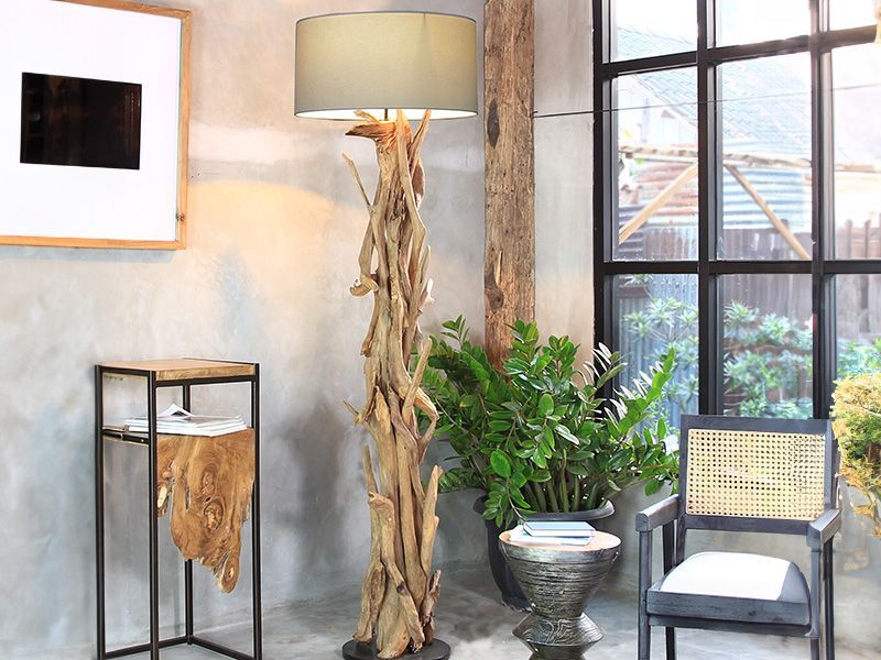 Wholesale Bluma 1 Shade Floor Lamp (Grey Shade)